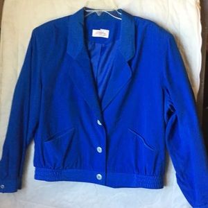 Blue silk jacket